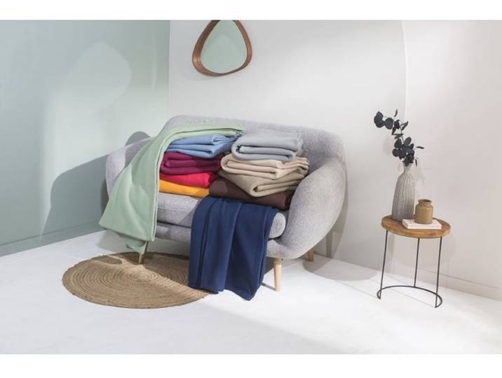 Deken Poyet Motte Poleco 100 % polyester 240 x 260 cm Taupe