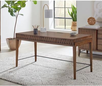 Martin Furniture Mid-century Modern Writing Desk, Office Desk, Brown