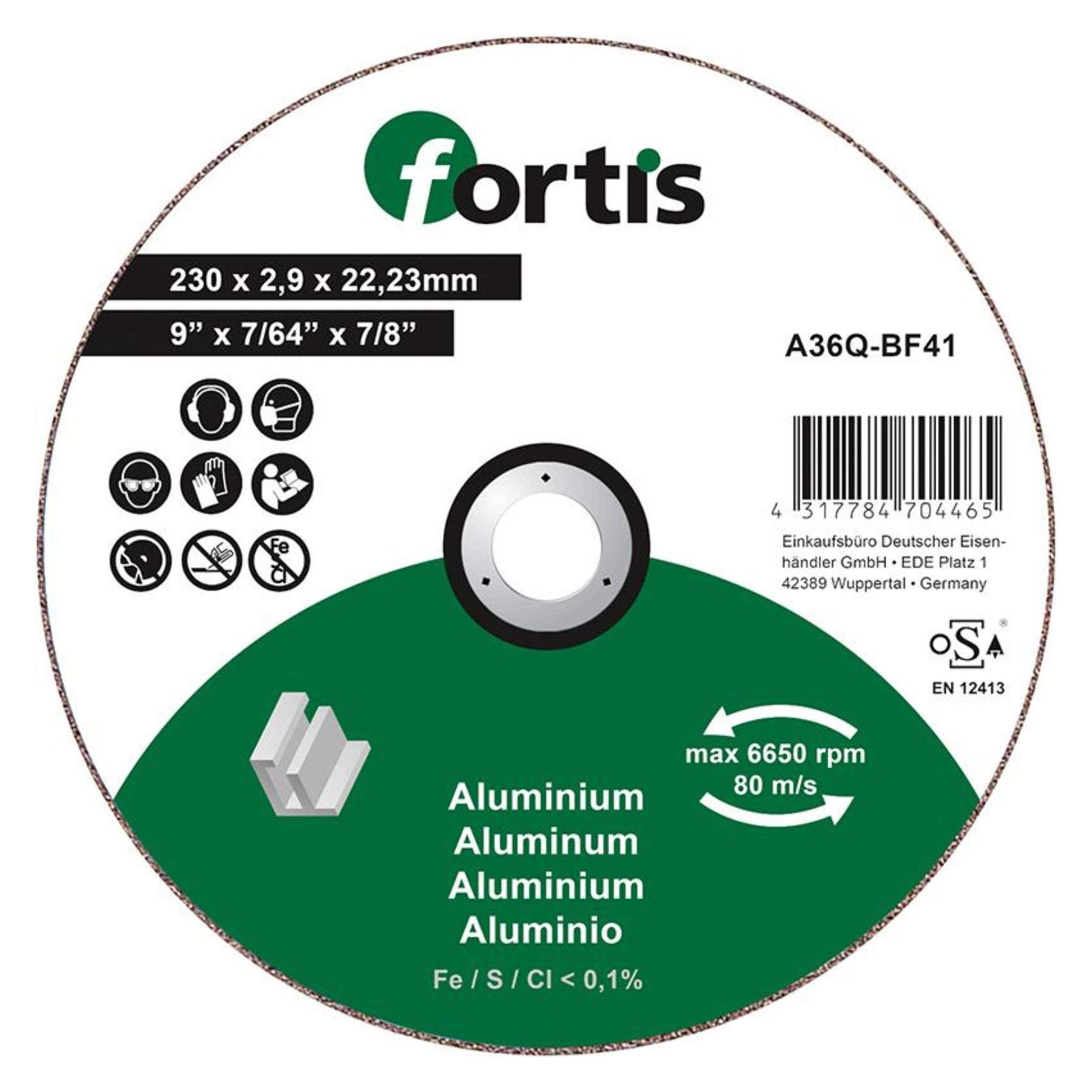 Magni FORTIS Trennscheibe ALU-NE 230 x 2,9mm gerade (4317784704465)