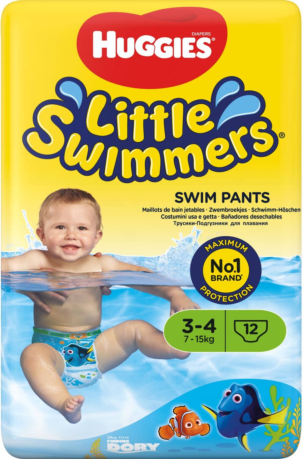 Huggies Abrazos Pañal Bañador Talla 3-4 7-15 kg 12 uds