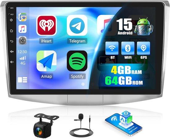 Autoradio, 10 Zoll - Android 15 - 4G RAM, 64G ROM - GPS-Navigation & kabelloses Carplay - m-winkel