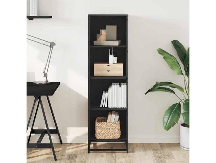 Étagère pour livres - Noir - Bibliothèque moderne - noir 40x35x139 cm - bois d'ingénierie B2736