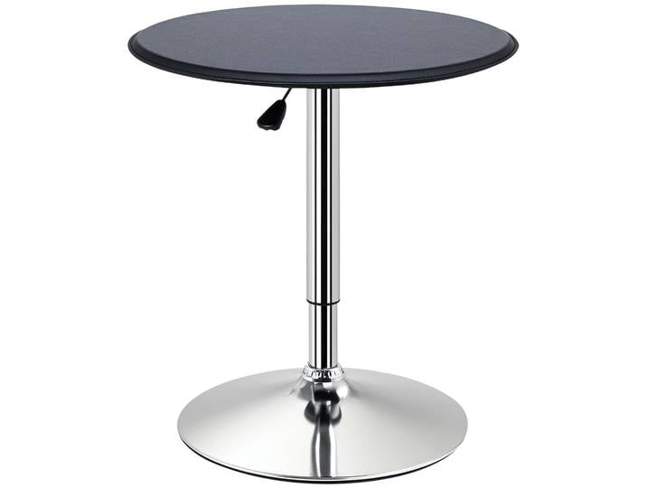 Table de bar moderne Homcom pivotante à hauteur réglable en fer chromé