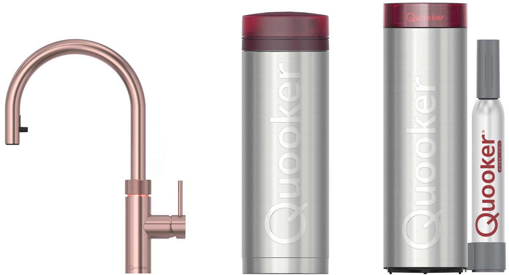 Quooker Flex met PRO3 boiler en CUBE reservoir 5-in-1-kraan rosé koper