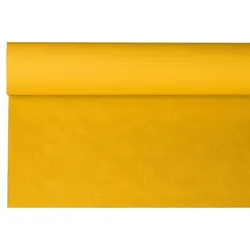 Papstar 12 Rollen Papiertischtuch mit Damastprägung 8 m x 1,2 m gelb