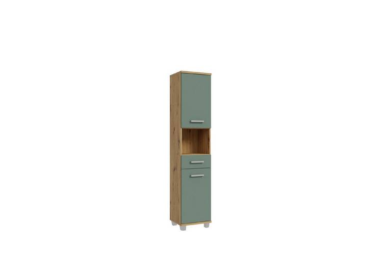 freiraum Seitenschrank Veris in Artisan Eiche/Salbei - 40,2x186,8x34,8cm (BxHxT)