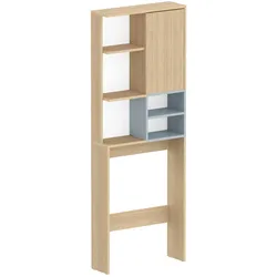 TemaHome »Kube« Waschmaschinenschrank Eiche mit Celadon Grey 64x179x28 cm