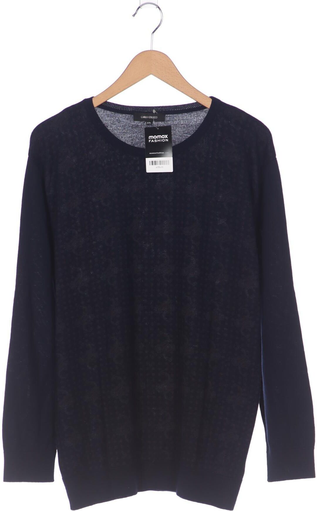 Carlo Colucci Herren Pullover, Marineblau, Gr. Xxl, Wolle / Synthetik - Second Hand