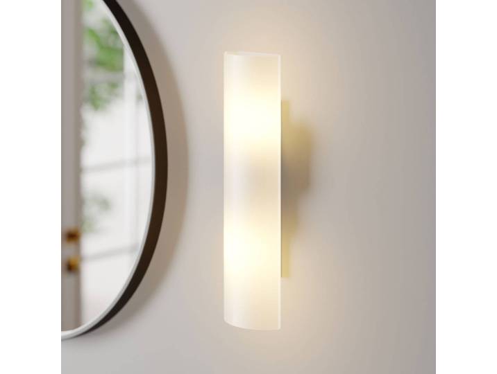 Wandleuchte Ophelia Lindby, dimmbar, weiß / opal, für Flurbereich, Glas, Modern