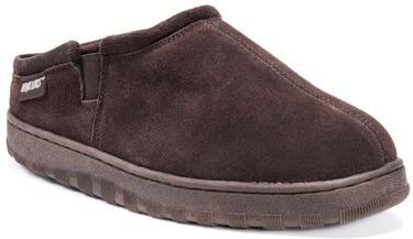 MUK LUKS Matt Printed Berber Suede Clog - Mens 12 Brown Slipper Medium
