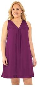 Plus Size Women's Exquisite Form®Sleeveless Short Sleep Gown by Exquisite Form in Amaranth (Size 1X)