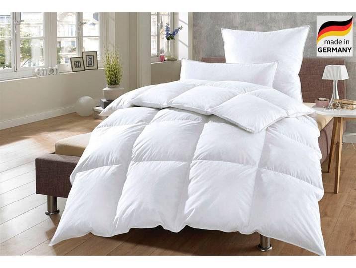Daunenbettdecke GOODPRODUCT Köniz, 100% Daunen, alle Wärmeklassen, hergestellt in Deutschland , weiss (weiß), B:200cm L:220cm, Bezug: 100% Baumwolle, Bettdecken, Daunenbettdecke, hergestellt in Deutschland