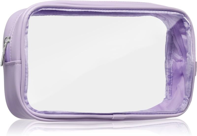 Notino Travel Collection Medium Clear Organizer doorschijnend cosmeticatasje M Purple 24x12,5x5 cm 1 st