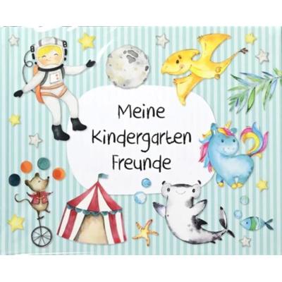 Freundebuch - Meine Kindergartenfreunde - Design 4 - blaues Cover, von , Papierdrachen GmbH