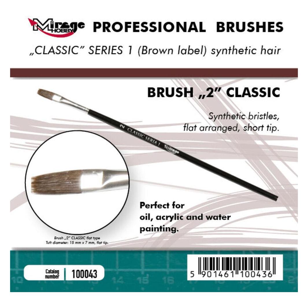 Mirage Hobby Mirage Brush Flat High Quality Classic Series 1 size 2 (2 mm) (100043)