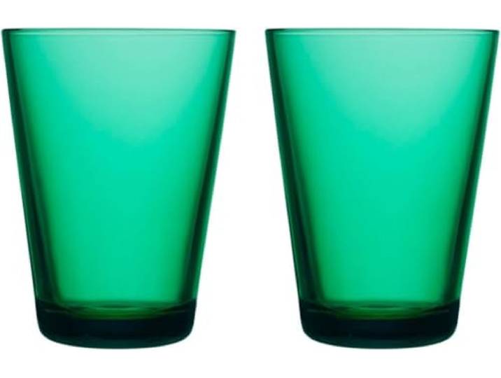 Iittala 2er-Set Kartio Trinkglas 40 cl Smaragd Emerald Grün