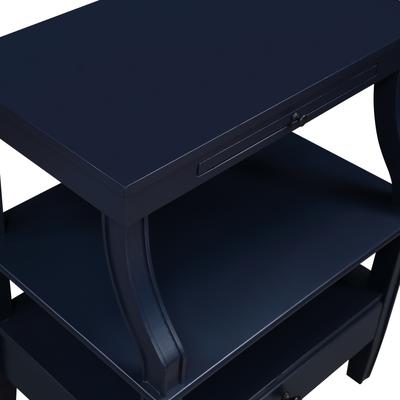 GREATPLANINC Newland Nightstand, Wooden Side Table with 1 Drawer and 1 Hidden Tray, Accent Side Table with 2-Tier Storage Shelves
