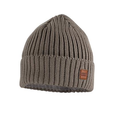 Strickmütze MAXIMO, Jungen, Gr. 51, grün (fossil), Strick, Wolle, unifarben, Mützen Strickmütze, Wolle, gefüttert, breiter Umschlag