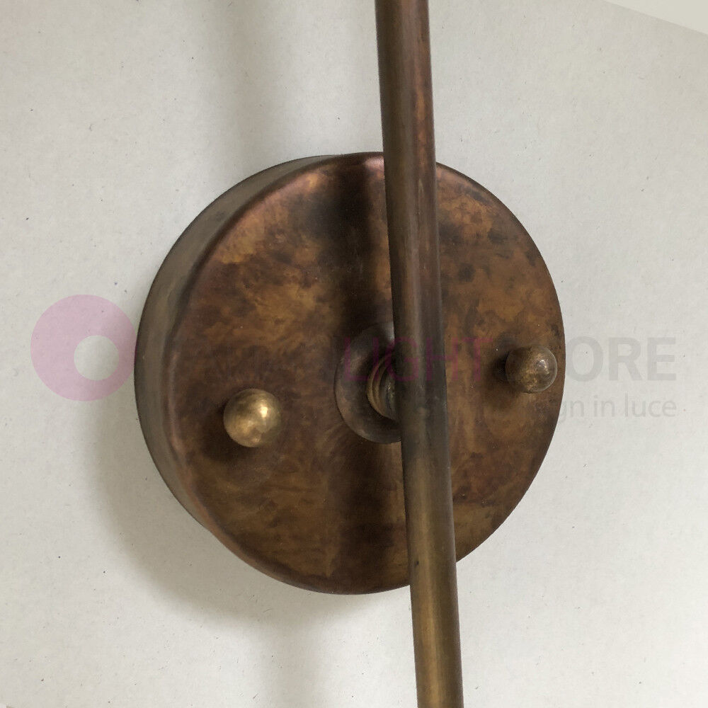 Todi Lampada Da Parete Applique Rustico Ottone Anticato