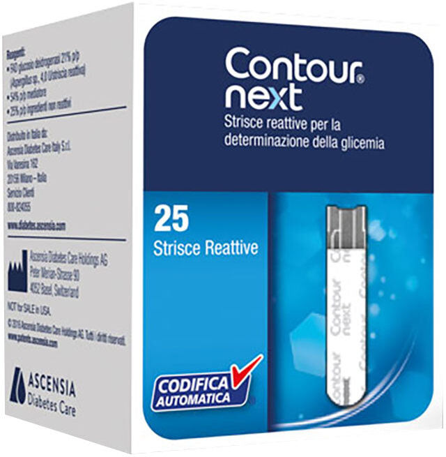 Ascensia Diabetes Care Contour Next Strisce Reattive Glicemia 25 Pezzi