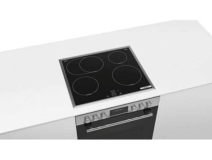 BOSCH Induktions Herd-Set HND415LS62, Gleichmäßige Heißluft auf 3 Ebenen & Bräterzone für große Bräter