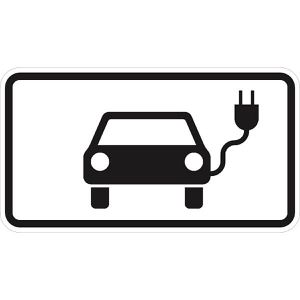 SafetyMarking Verkehrsschild StVO zugelassen, 42 x 23 cm, 1010-66, RA1/C, elektrisch betriebene Fahrzeuge