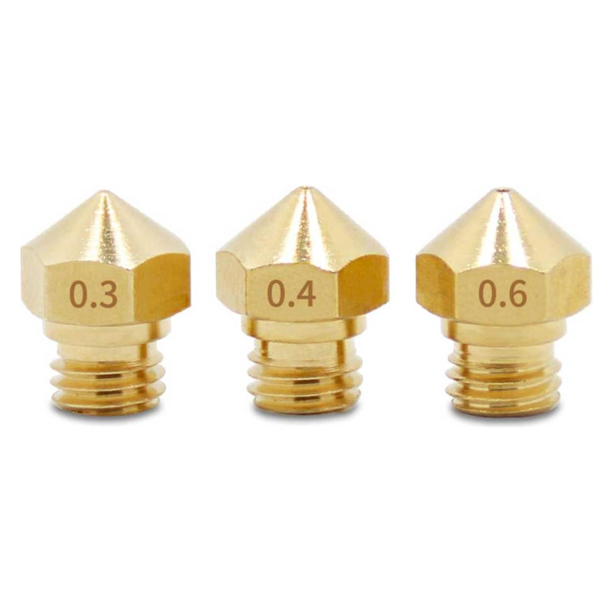 Allnet 4duino 3D Nozzles M6 Düse verschiedene Groessen (4duino_3D_Nozzle_Kit)