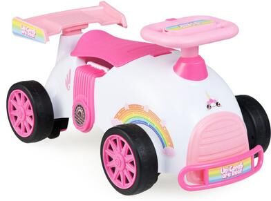 Costway Kids Ride On Car Sliding Toy with Music and Under-Seat Storage-Pink