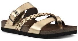 Women's White Mountain Hazy Sandals by White Mountain in Antique Gold Leather (Size 6 M)