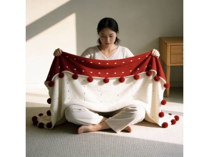 Couvre-lit en velours élégant et exquis, couvre-lit de canapé rouge festif, couverture de sieste, couverture de climatisation, textiles de maison