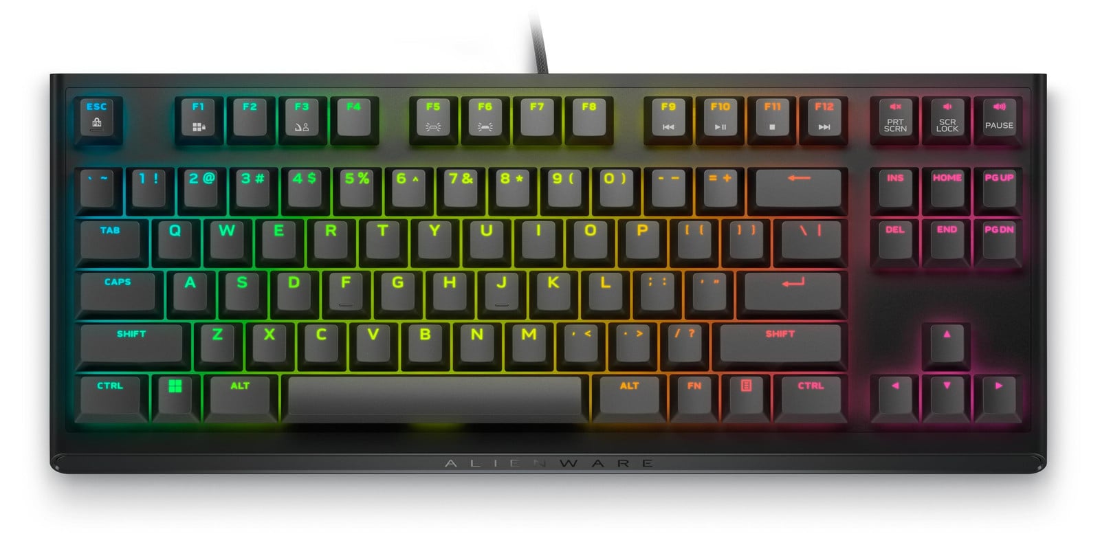 Dell Alienware AW420K Tenkeyless Mechanisch Gaming Toetsenbord met RGB-LED, USB, Zwart