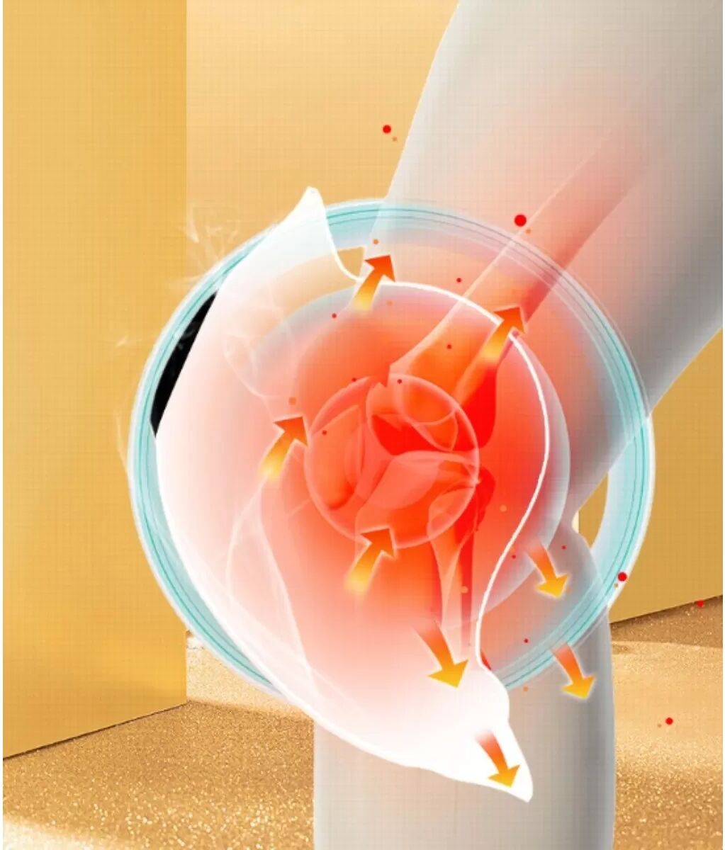 INF Kniemassagegerät mit beheiztem 3D-Airbag, Doppelmotor, 8 Modi und 14 Intensitätsstufen, kabellos und wiederaufladbar