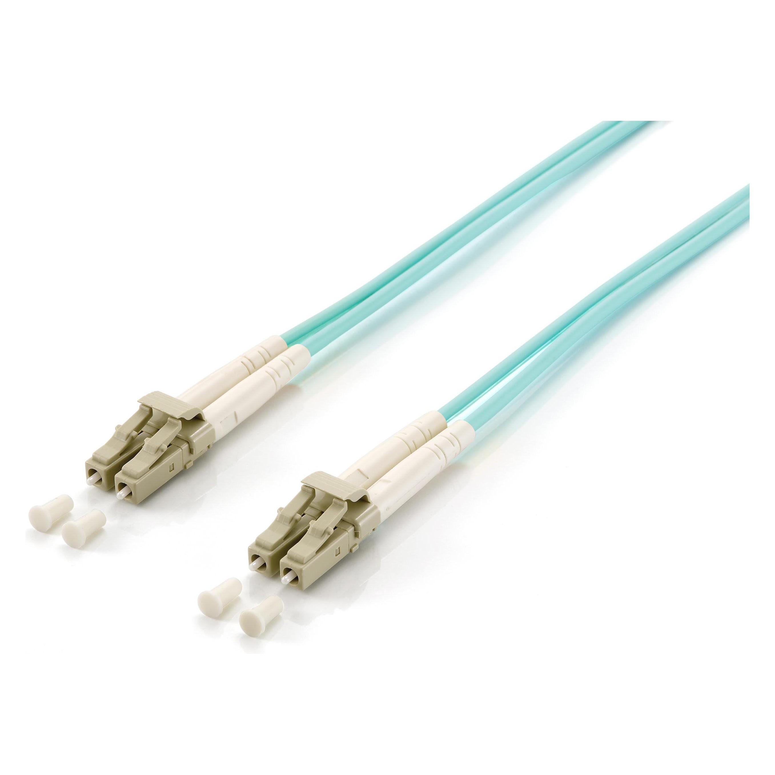 equip Patchkabel LC->LC 7.50m Multimode Duplex OM3 türkis (7.50 m) (255420)