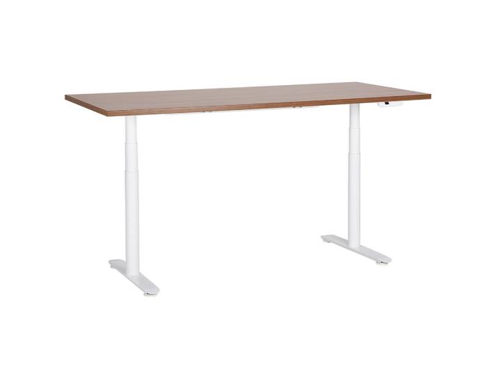 SCHREIBTISCH braunweiß 180/80 cm elektrisch höhenverstellbar Destin IV