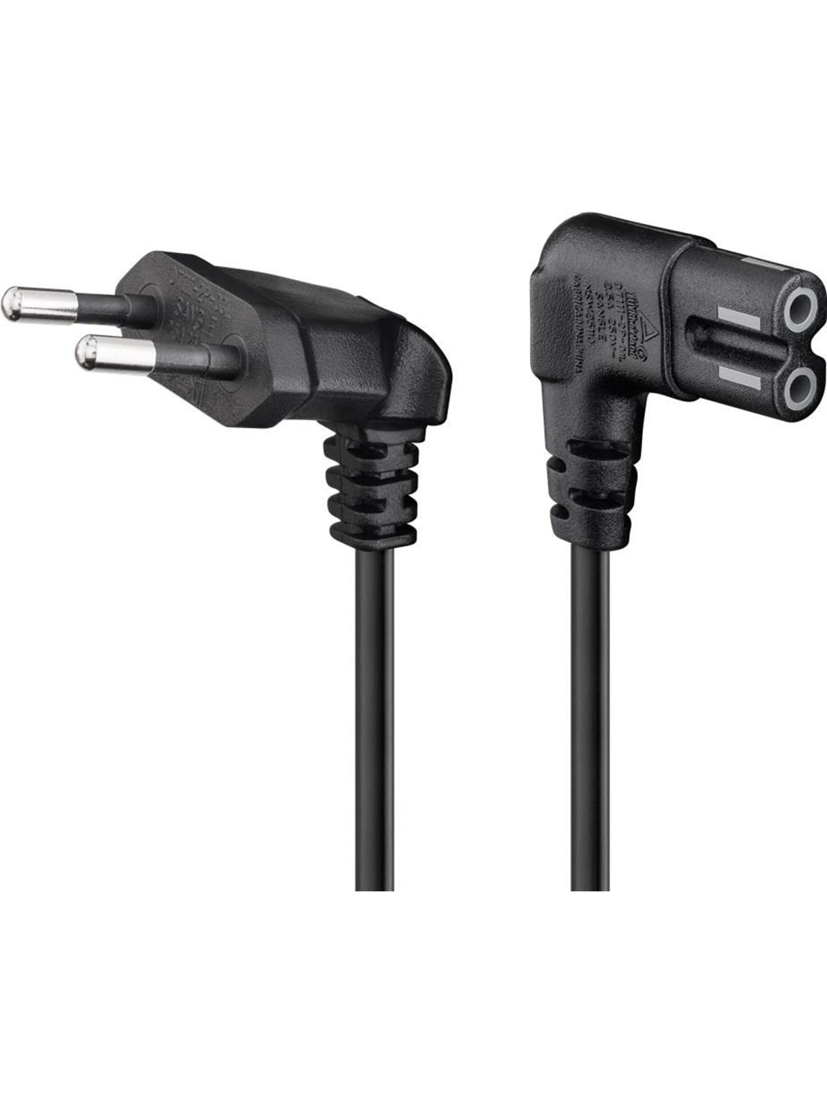 Pro Power cable C7 - 0.5m - Schwarz - 90°