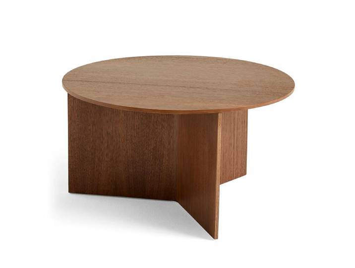 HAY - Slit Table Round XL, Ø 65 x H 35,5 cm, Walnuss natur