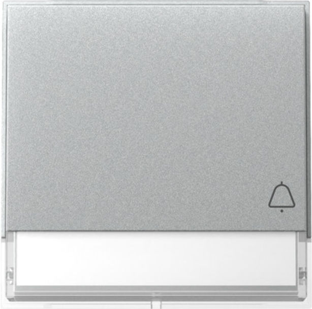 Gira Plaque de bouton-poussoir avec symbole sonnette Aluminium 367365 (367365)