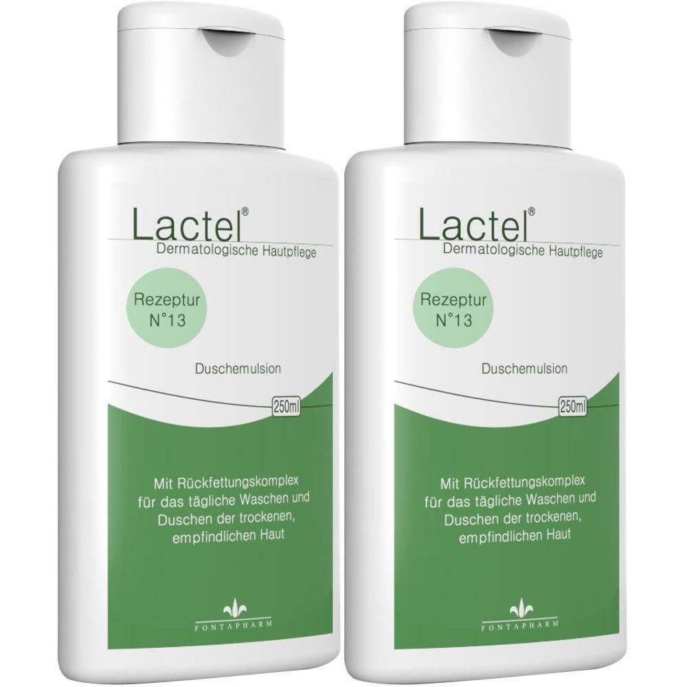 Lactel Nr.13 Duschemulsion m.Rückfettung 2x 2x250 ml Emulsion