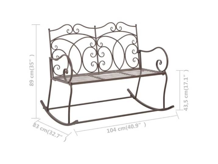 Banc de jardin - VINGVO - YIN(45437) - Fer forgé - Marron antique - 104 cm