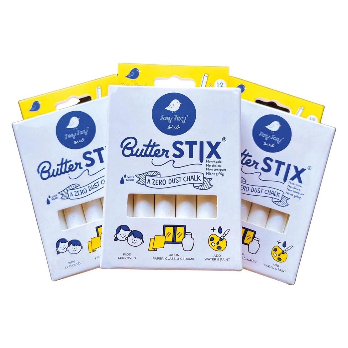 Jaq Jaq Bird ButterStix 12 pcs white (12x) (JJBSWHITE)