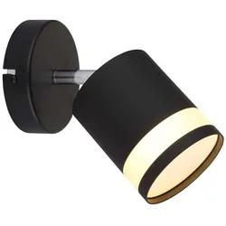 Wandleuchte Wandlampe Schlafzimmerlampe schwarz opal verstellbar 1 flammig LED
