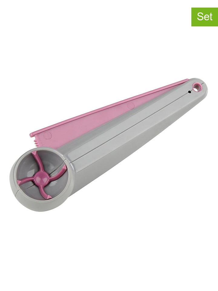 Zenker 2er-Set: Mini-Makronator "Candy" in Grau - (L)16 x Ø 3 cm - onesize
