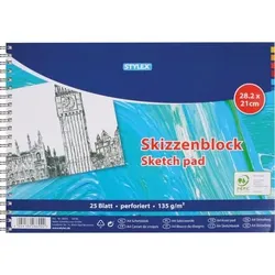 Skizzenblock, A4, 135g/m2, 25 Blatt
