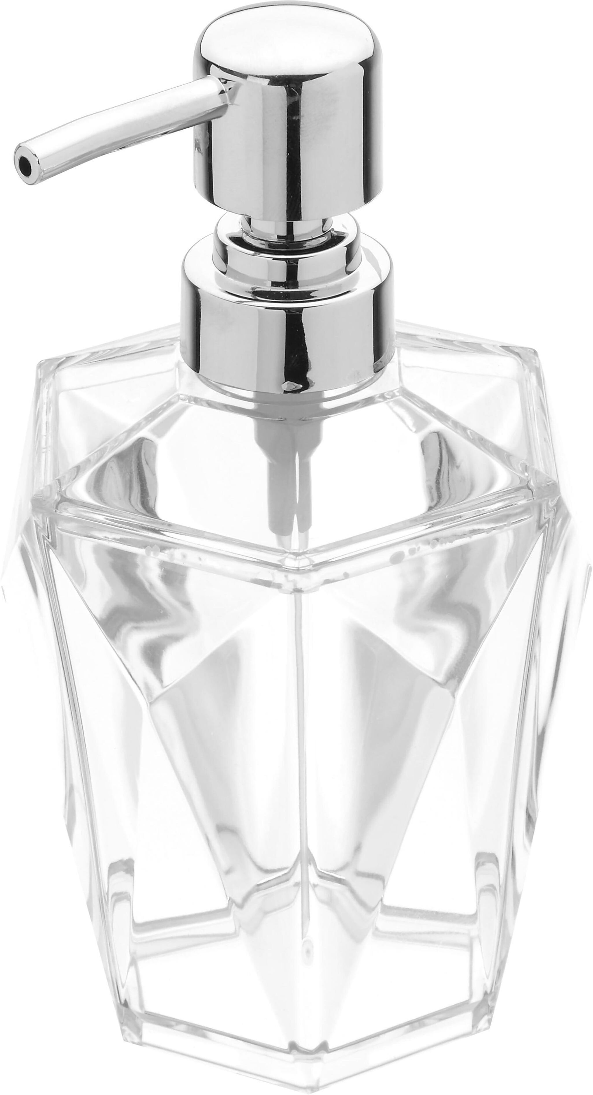 Tecnomat DISPENSER MANUALE SAPONE LIQUIDO DIAMANTE IN RESINA TRASPARENTE