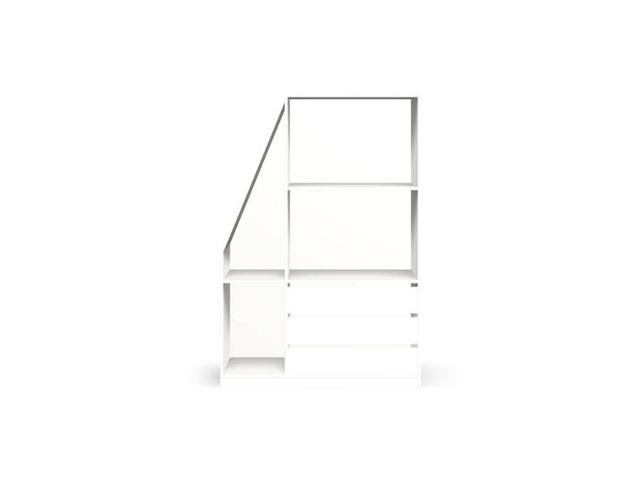 Weißer Dachschrägenschrank Premium Dekore Alpin­weiß