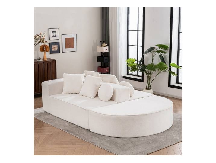 REDOM Sofa Modern modular sofa mit segmentiertem, Modulares Wolkensofa – Bequemes, Hautfreundliches Chenille-Stoff Sofa ohne Montage, Flexibles Design, mit Relaxfunktion