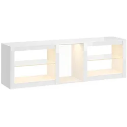 TV-LOWBOARD Spanplatte Glas Weiß