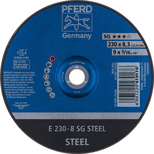 PFERD Schruppscheibe SG STEEL für die Stahlbearbeitung