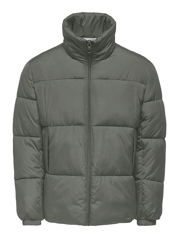 ONLY & SONS Winterjacke "David" in Dunkelgrün - S