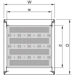 Schroff Novastar 19"-Fachb. stationär 740T 7021, Serverschrank Zubehör, Schwarz